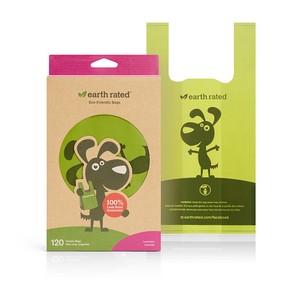 Earth Rated Lavender Scented Tie Handle Poop Bags 120