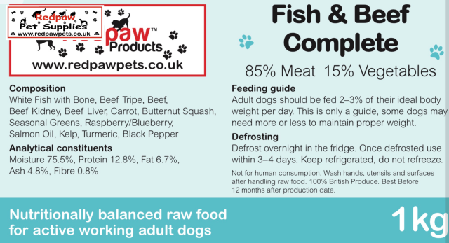 Redpaw Raw Fish & Beef Complete - Image 3