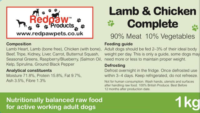 Redpaw Raw Lamb & Chicken Complete - Image 2