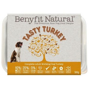 Benyfit Natural Tasty Turkey Complete Adult Working Dog Food 500g