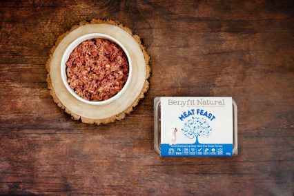 Benyfit Natural Meat Feast Turkey Complete Raw Adult Working Dog Food 1kg