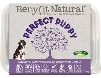Benyfit Natural Perfect Puppy Turkey Raw Complete with Verm-X 1kg