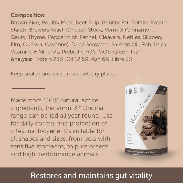 Verm-X Original Cat Crunchies 60g pouch - Image 3