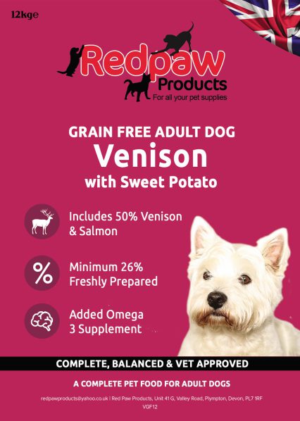 Redpaw Freshly Prepared Grain Free Venison & Sweet Potato Adult Dog