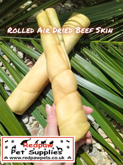 Natural Rolled Air Dried Beef Skin