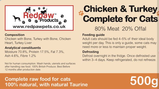 Redpaw Raw Beef & Duck Complete for Cats - 500g - Image 4
