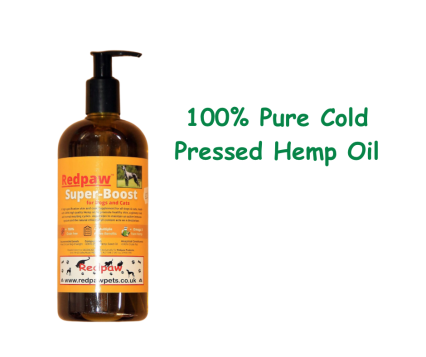 Redpaw Superboost 100% Pure Cold Pressed Hemp Oil - for dogs and cats