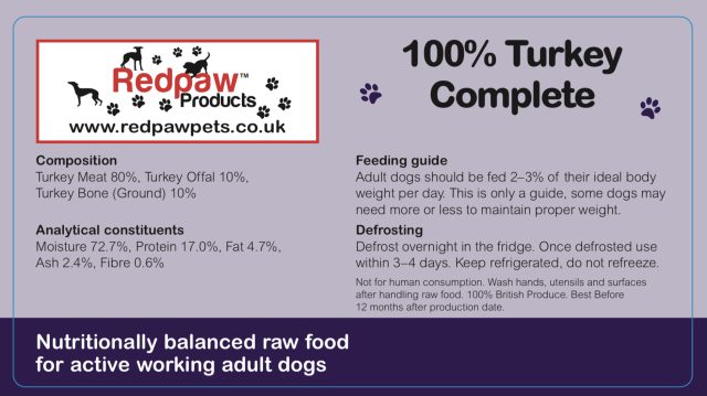 Redpaw 100% Turkey Complete Raw