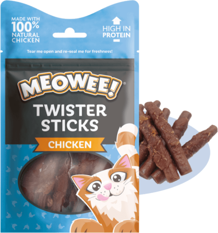 Meowee Twister Chicken Sticks 7pk