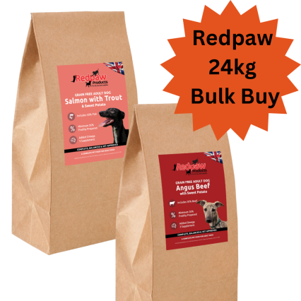 Redpaw Freshly Prepared Grain Free – 24Kg Bulk Buy (1 x 12kg Salmon & 1 x 12Kg Angus Beef WD)
