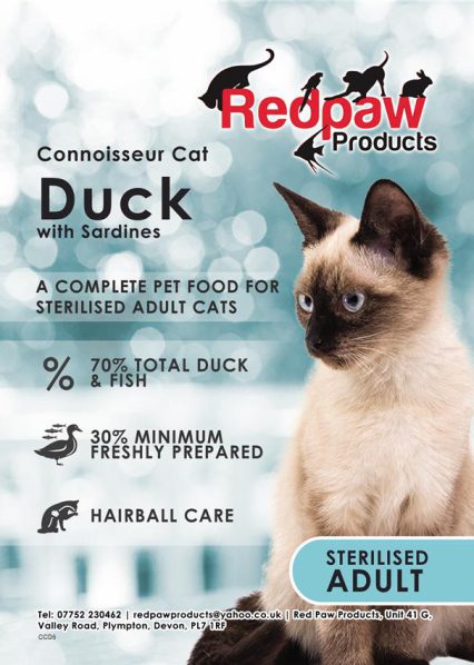 Redpaw Connoisseur Adult Cat - 70% Duck with Sardines
