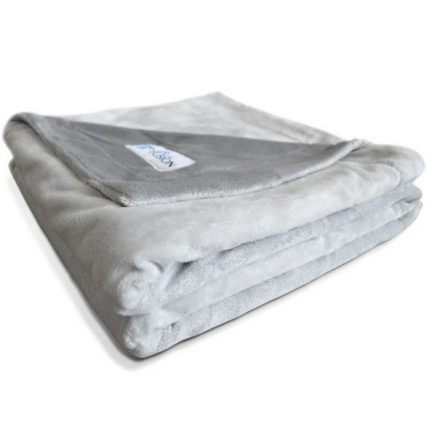 PetFusion Premium Pet Blanket Medium 112 x 86cm Grey Reversible Micro Plush