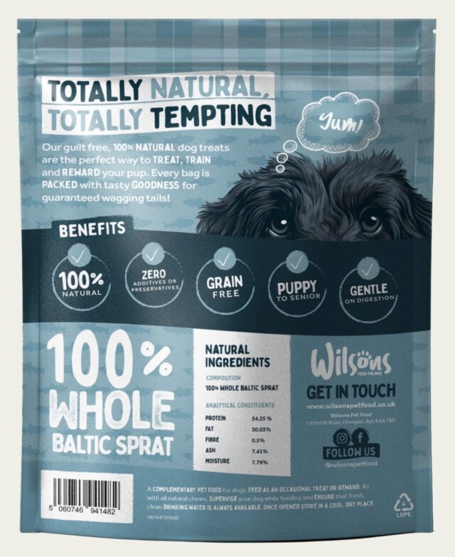 Wilsons Baltic Sprats Natural Dog Treats - Image 2